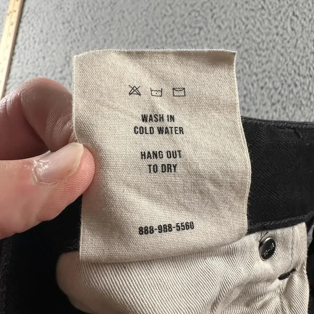 Buck Mason Ford Standard 13oz Jeans Mens 36x34 Black Slim Tapered Button Fly